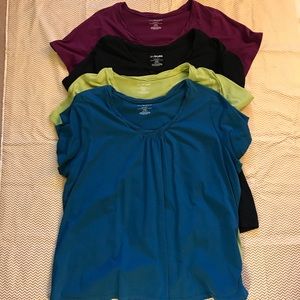 Lot of 4 Twisted Scoop Neck Shirts